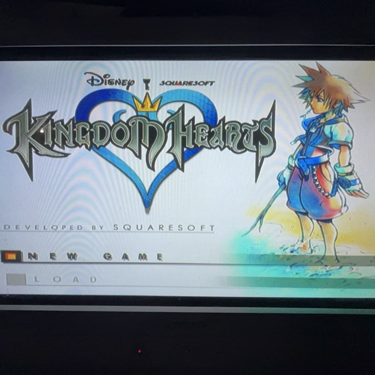 Panasonic Tau HD CRT powered on, playing Kingdom Hearts on PS2